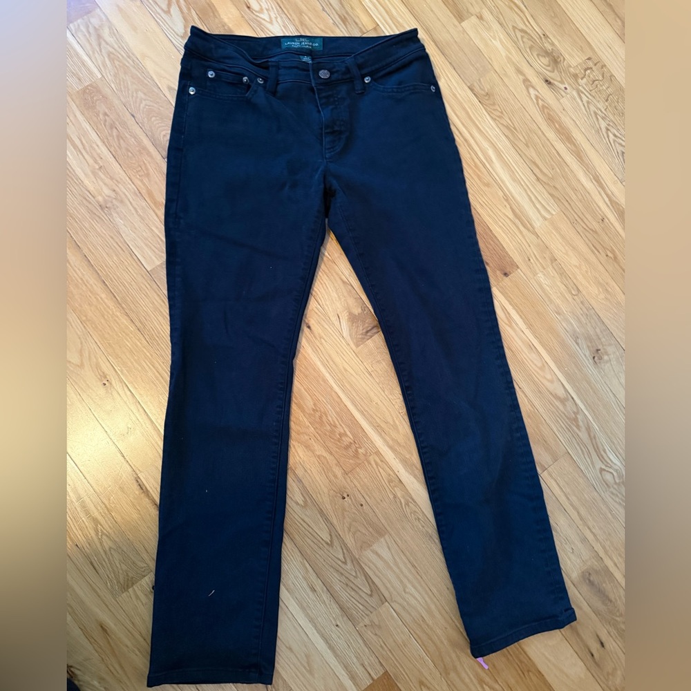 Women’s Lauren Ralph Lauren Black Straight Leg Jeans Sz 4